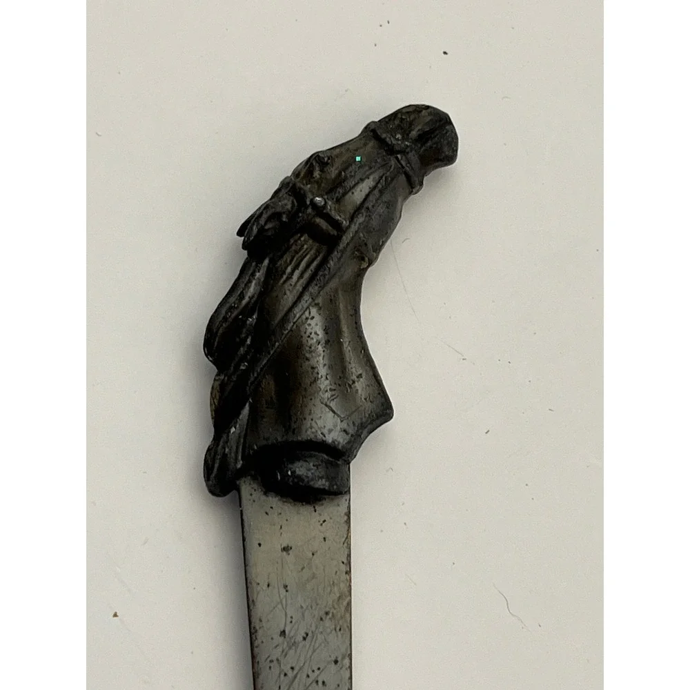 Vintage B&Co Horse Head Letter Opener Jackson Hole Wyoming Made in USA Metal